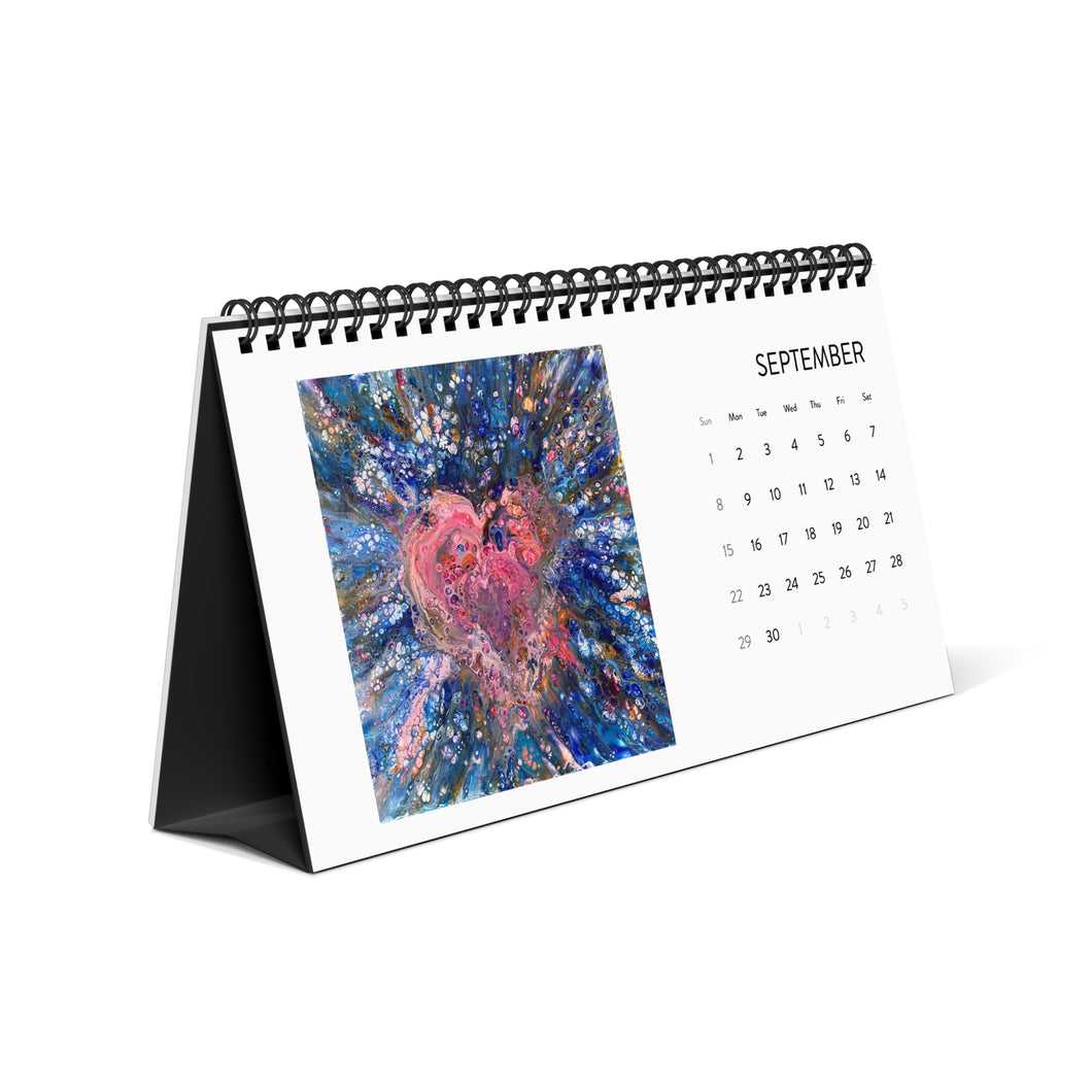 2024 Desktop Calendar (Pouring My Heart Out Art Collection)